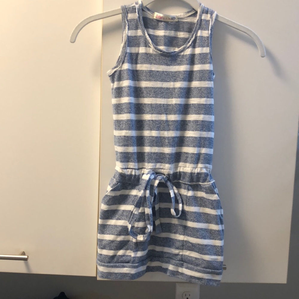 Ragdoll & Rockets blue/white dress. Sz 6/7.